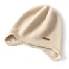 Cachemira Otoño/Invierno 2026 Nuevo para Mujer de Gama Alta Color Sólido Tejido para Exteriores Cálido Moda Peso Pesado Protección para los Oídos Sombrero Casual