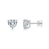 Pendientes de Plata de Ley S925 Estrella y Luna Dulces y Frescos Totalmente Incrustados con Moissanita Diseño Asimétrico Personalidad Nicho Pendiente para Chica Popular Corte Marqués