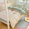 Juego de regalo personalizado de seis piezas de algodón puro para dormitorio estudiantil, juego combinado de tres piezas para dormitorio, suave, transpirable y no da calor