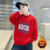 Roupas Infantis Moletom de Veludo para Meninos Outono e Inverno Roupa Térmica de Bebê para Inverno Nova Peça Superior Bonita para Menino