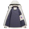 Chaqueta de Exterior de una Sola Capa para Pareja Chaqueta con Interior de Terciopelo de Seda Transpirable para Hombre Traje Multifuncional de Montañismo LOGOTIPO del Equipo