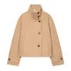 Chaqueta Elegante de Manga Larga con Cuello Alto de Botón Único Estilo Europeo y Americano Transfronterizo Moda Nueva 2025 para Mujer Venta al por Mayor 6318293