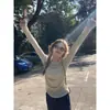 Camisa de Verano para Mujer, de Punto, Manga Larga, Cuello Redondo, Ligeramente Transparente, Atmosférica y Elegante, Protección Solar, para Aire Acondicionado, Top Adelgazante y de Temperamento Fresco
