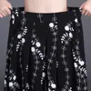 Pantalones Culotte de Gasa Finos de Verano con Aberturas Pantalones Capri Estampados para Mujer Pantalones Casuales Sueltos Pantalones de Pierna Ancha de Seda de Hielo de Alta Gama para Comercio Exterior
