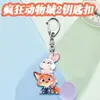 Impresión Plana 2D Animales Locos 2 Imán para Refrigerador Nick Judy Llavero Acrílico Mochila Colgante Lindo