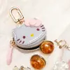 Encanto de Bolso de Hello Kitty de Dibujos Animados Lindo en Stock Llavero Creativo de Gato Kt para Niñas Mini Bolsa de Almacenamiento para Pendientes