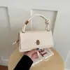 Bolso de moda con cierre de hebilla tejida y tacto de calidad, nuevo modelo 2026, adecuado para ir al trabajo, bandolera, de mano, al hombro, bolso cuadrado pequeño