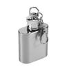 Petaca de Acero Inoxidable Portátil para Viajes al Aire Libre y Camping Estilo Transfronterizo 1-2 oz Llavero Botella de Vino