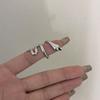 Anillo Apilable de Metal de Cocodrilo Pequeño con Forma de Serpiente Espiral Punk Retro Ins Sentido del Diseño Estilo Frío Anillo Abierto