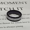 Anillo de acero inoxidable con patrón de escarcha para amantes, joyería de moda europea y americana, anillo simple que combina con todo, accesorios que no se decoloran