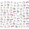 Adesivos de unha infantis desenho animado gato KT laço adesivos de unha infantis fábrica estoque KT197-208