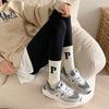 Calcetines para mujer y hombre en otoño e invierno, finos, gruesos, modernos, con estampado de tiburón, con la letra P de celebridades de Internet, calcetines deportivos casuales de baloncesto.
