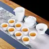 Conjunto de chá, porcelana azul e branca, conjunto doméstico para preparo de chá, xícara de chá Kung Fu, conjunto completo, xícaras de chá simples, atacado da fábrica para vendas transfronteiriças