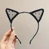 Diadema linda de orejas de gato para mujer, accesorios de disfraz de Halloween, pasador de felpa, tocado, diadema nueva 2023