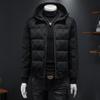 Estação Europeia Jaqueta Casual Masculina com Capuz Estampada com Flocagem Jaqueta de Inverno Masculina Moda Coreana Nova Roupa Masculina Jaqueta