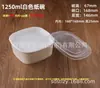 Caixa Quadrada de Papel Kraft Descartável para Embalagem de Frutos do Mar, Salmão Sashimi, Embalagem para Levar, com Divisórias Internas e Recipiente de Papel