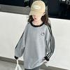 Sudadera de Bloques de Color Versátil de Moda para Niños de Primavera y Otoño, Popular entre Niños Mayores, Camisa de Manga Larga de Estilo Deportivo Casual a la Moda, Ropa Infantil de Moda