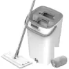 Mop Preguiçoso da Moda, Separação Rotativa Úmida e Seca Doméstica, Balde Mop Plano Mãos Livres, Conjunto de Limpeza de Uma Passada
