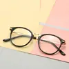 Nuevas Gafas de Metal Redondas de Moda Artísticas Retro para Temperamento Miopía Montura Completa Estudiante Lentes Planos