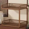Prateleira de Armazenamento para Mesa de Trabalho Porta-Copos Mesa de Jantar Bancada Porta-Lanches Caixa de Armazenamento Organizador Multicamadas Porta-Saquinhos de Chá Mesa de Centro Porta-Copo de Água