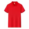 Camisa Polo Masculina de Manga Curta para Negócios com Gola Reversível, Modelagem Justa e Solta, Roupa Top Juvenil Feminina de Meia Manga