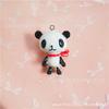 Resina tridimensional lindo colgante de panda pequeño DIY llavero accesorios colgante de animal
