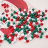 Contas Redondas Coloridas Sólidas de Acrílico Série de Cores de Natal Pulseira Colar DIY Contas Redondas Contas Soltas Um Pacote Artesanal Atacado