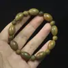 Pulsera de cuentas de Buda de sándalo verde y azufaifa pulsera con forma de cuentas de arroz texto de sándalo para jugar joyería para hombres y mujeres cuentas de rosario venta al por mayor