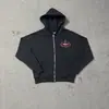 Corteiz Alcatraz Transfronterizo Estampado Retro Streetwear Suéter Holgado Sudadera con Capucha Conjunto de Pantalón Casual