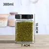 Frasco de Almacenamiento Sellado Cuadrado Botella para Pepinillos Botella de Vidrio para Mermelada Frasco Especial para Miel Frasco de Vidrio para el Hogar Botella Sellada