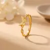 Anillo de Mariposa de Plata Pura S990 para Mujer, Estilo de Lujo Ligero Nicho de Gama Alta, Fresco Estilo Coreano, Suave, Dulce, Anillo de Plata al por Mayor