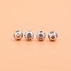 Venta al por mayor S925 plata esterlina personaje feliz cuentas redondas marea nacional retro cuatro lados feliz DIY pulsera hecha a mano accesorios de joyería cuentas sueltas