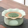 Bule de flor de vidro aquecido estilo japonês Lou base vazia Restaurante Aquecimento por vela chá perfumado isolamento chá cerâmica fogareiro de chá quente