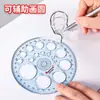 Transportador de círculo completo engrosado al por mayor de 360 grados para dibujar círculos, material escolar, papelería para enseñanza y oficina, regla de dibujo