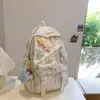 Mochila Nova Estilo 2024 para Alunas, Mochila Estilo Coreano para Alunos do Ensino Médio e Fundamental, Bonita, Grande Capacidade, Mochila de Aparência Sofisticada