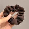 Novo estilo japonês e coreano cetim intestino grosso anel de cabelo sólido cor de cabelo banda de cabeça das mulheres flor ornamento de cabelo ornamentos de cabelo all-match simples cabeça de bola