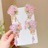 Tocados Hanfu para Niños Pasador Antiguo Flor de Vestido Antiguo Pasador con Borla Niña Estilo Chino Para Caminar Moda Nacional Accesorios para el Cabello