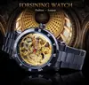 Forsining Reloj Mecánico Automático Impermeable Hueco Tallado Moda Casual para Hombre Estilo Europeo y Americano Venta al por Mayor