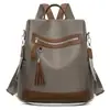 Seleção Transfronteiriça de Novas Mochilas de Moda Tendência Outono e Inverno em PU Mochilas Femininas Versáteis Retrô Europeias e Americanas Práticas para o Dia a Dia