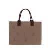 Bolsa de Compras Nueva al por Mayor Bolsa Tote de Gran Capacidad Impresible con Logo Color de Contraste Letra Fieltro Bolsa de Regalo Portátil