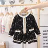 Conjunto de Cárdigan y Suéter para Niña 2024 Estilo Otoño Abrigo para Bebé Niña Conjunto para Niñas de Exportación