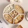 Plato de Frutas Creativo con Tapa para Sala de Estar en Casa, Caja de Frutas Secas, Caja de Dulces, Plato Nórdico de Frutas Secas, Caja de Almacenamiento para Snacks de Frutos Secos