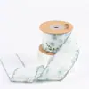 Cinta de hilo de nieve bordada con flores de doble capa y borde ondulado, cinta de pelo de lazo DIY, cinta de pelo trenzada, cinta decorativa para ropa