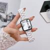 Pulseira de Relógio de Plástico Colorida em Três Peças Adequada para Apple Watch 8 9 10 Pulseira de Relógio de Cerâmica Sintética Pulseira de Pulso iWatch S11
