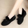 Zapatos de algodón de otoño e invierno 2023, zapatos de felpa de invierno para mujer, zapatos planos cálidos de fondo suave, zapatos de mujer Tods combinables, entrega de una pieza