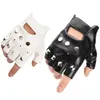 Guantes de Medio Dedo con Tachuelas para Hombre, Adecuados para Danza de Escenario, Desfiles de Moda, Actuaciones de Street Dance, Canto en Pasarela y Uso en Discotecas