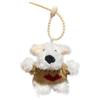 Llavero colgante de peluche con forma de corazón de amor y cachorro, bonito muñeco, bolso exquisito, adorno colgante, accesorios para parejas femeninas.