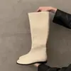 Botas Largas Retro de Moda para Mujer 2026 Primavera Verano Nuevas de Moda Simples Versátiles Botas de Jinete Tallas Grandes Mujeres Pueden Usar Botas Largas
