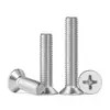 Tornillos Hechos de Aleación de Aluminio 2014, Cabeza Plana Phillips, Hexagonal para Apretar a Mano, Tornillos de Aluminio M4 M8 2024