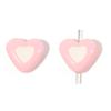 Cuentas pequeñas de amor bicolor con forma de gota de aceite acrílico, hechas a mano, con forma de corazón, accesorios de joyería (AliExpress).